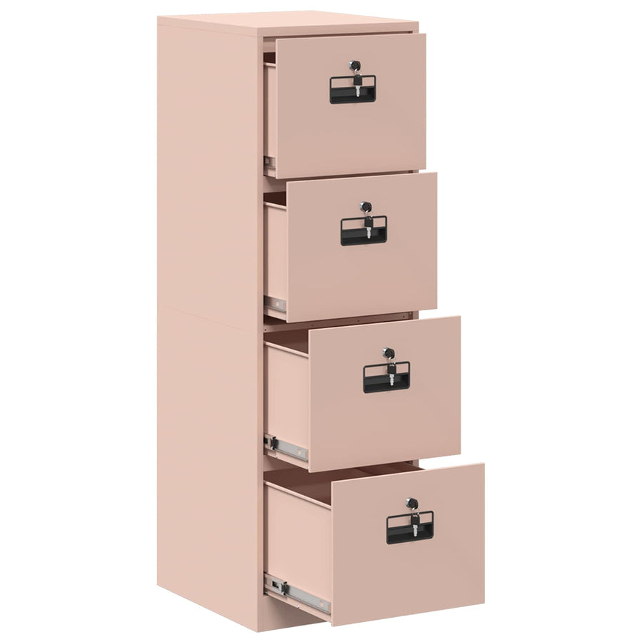 Bestandenkast 2 Pcs 44 X 50 X 106,5 Cm Koudgewalst Staal Roze