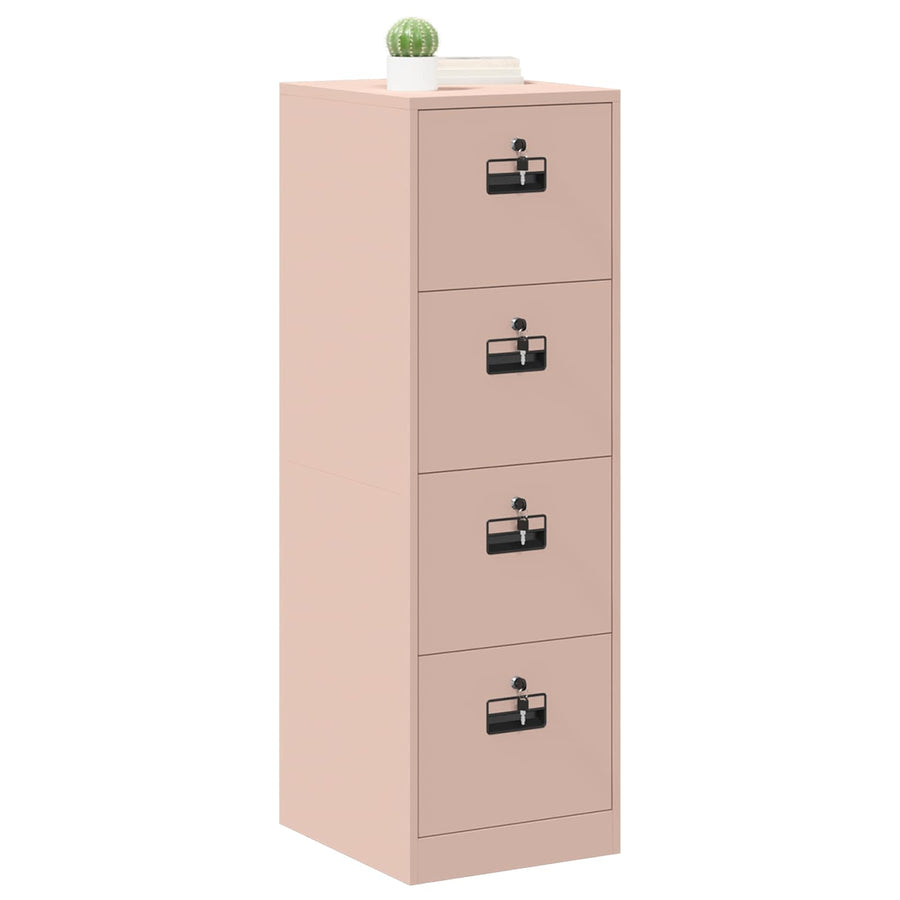 Bestandenkast 2 Pcs 44 X 50 X 106,5 Cm Koudgewalst Staal Roze