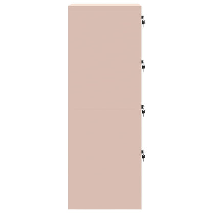 Bestandenkast 2 Pcs 44 X 50 X 106,5 Cm Koudgewalst Staal Roze