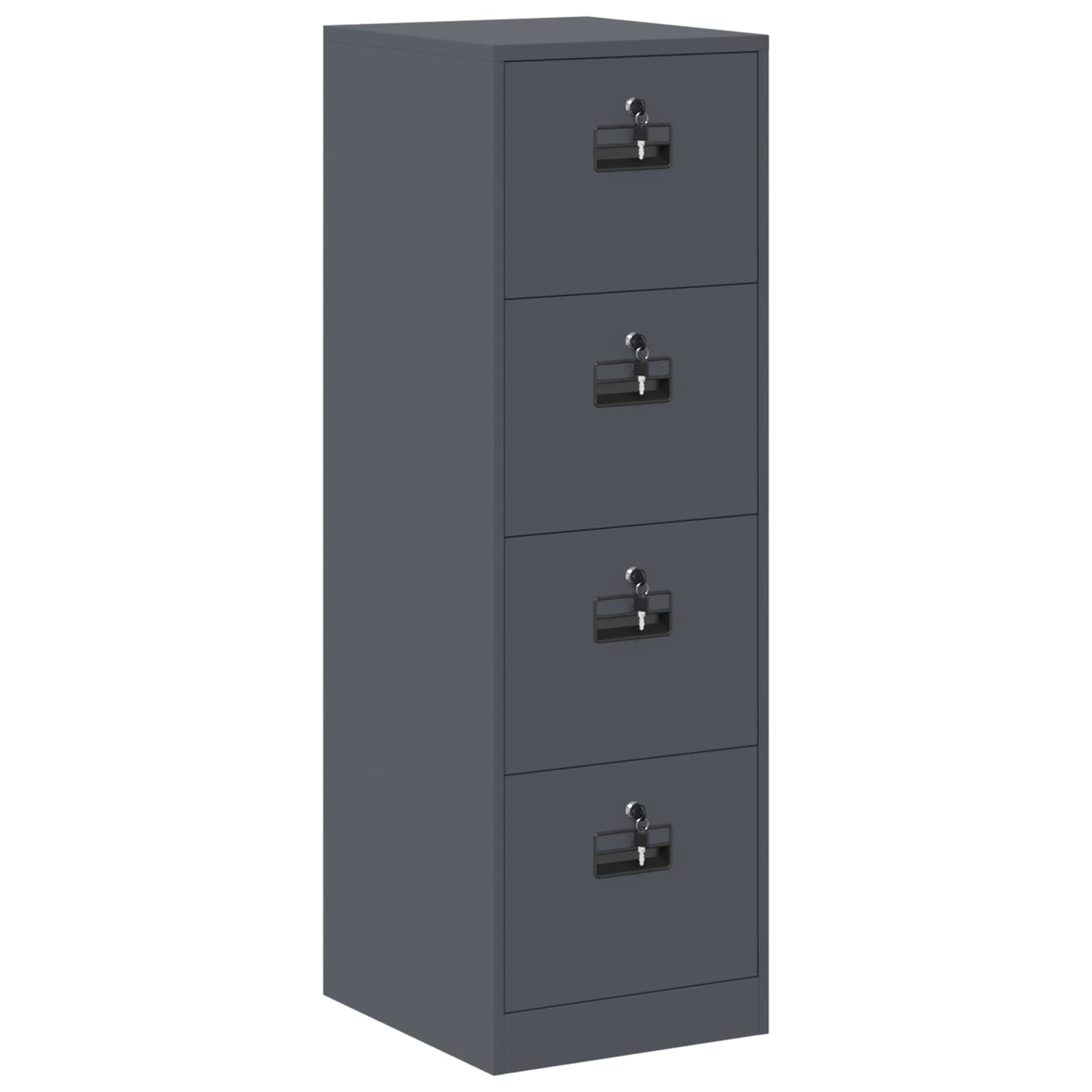 Bestandenkast Met Lade 2 Pcs 44 X 50 X 106,5 Cm Antraciet