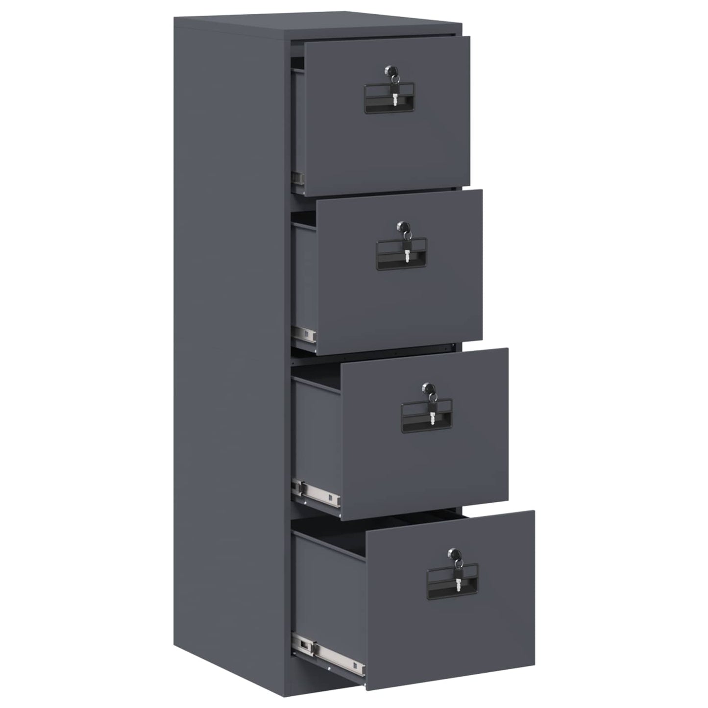 Bestandenkast Met Lade 2 Pcs 44 X 50 X 106,5 Cm Antraciet