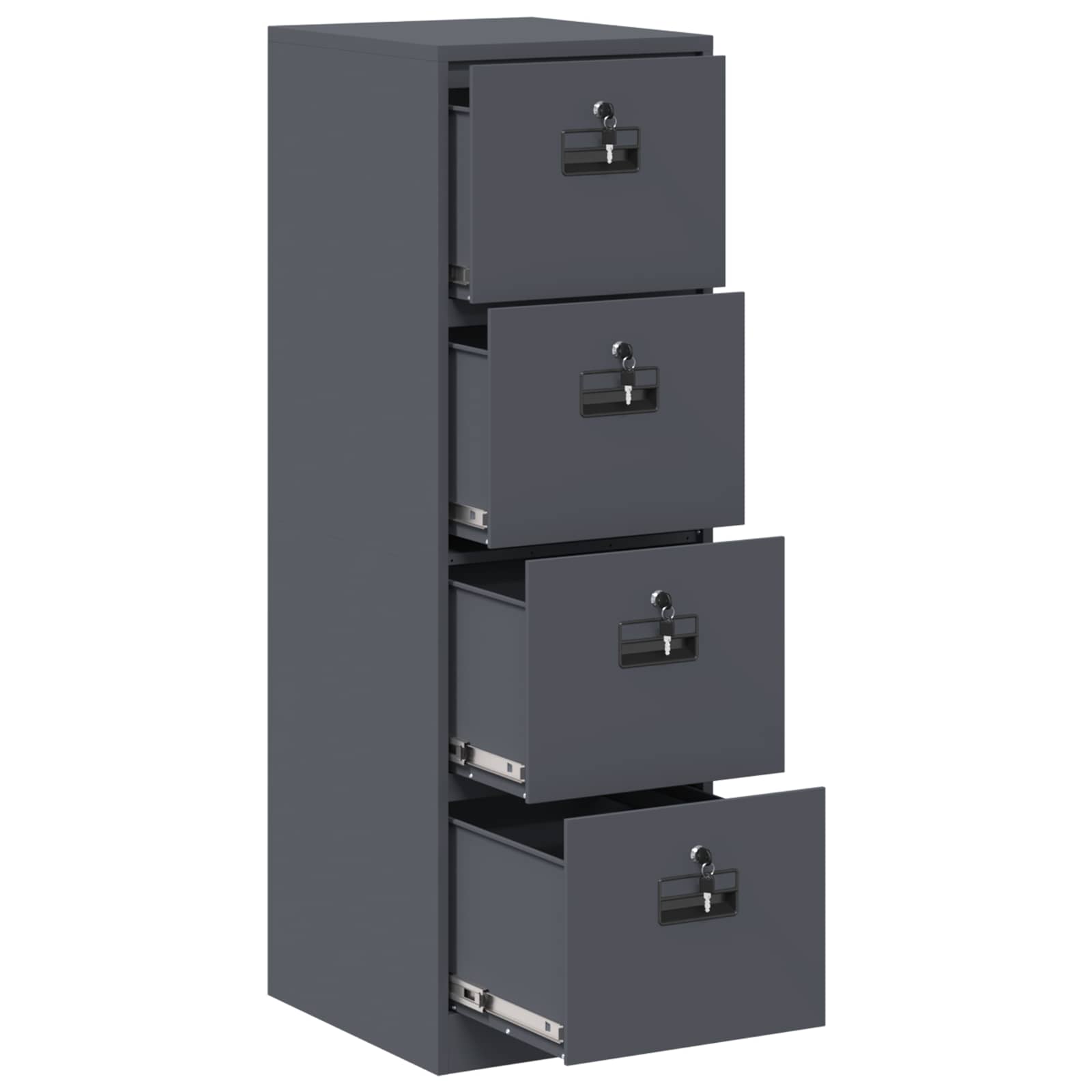 Bestandenkast Met Lade 2 Pcs 44 X 50 X 106,5 Cm Antraciet