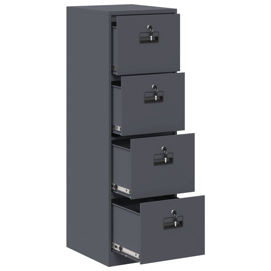 Bestandenkast Met Lade 2 Pcs 44 X 50 X 106,5 Cm Antraciet