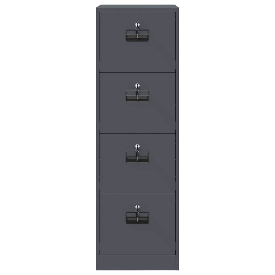 Bestandenkast Met Lade 2 Pcs 44 X 50 X 106,5 Cm Antraciet