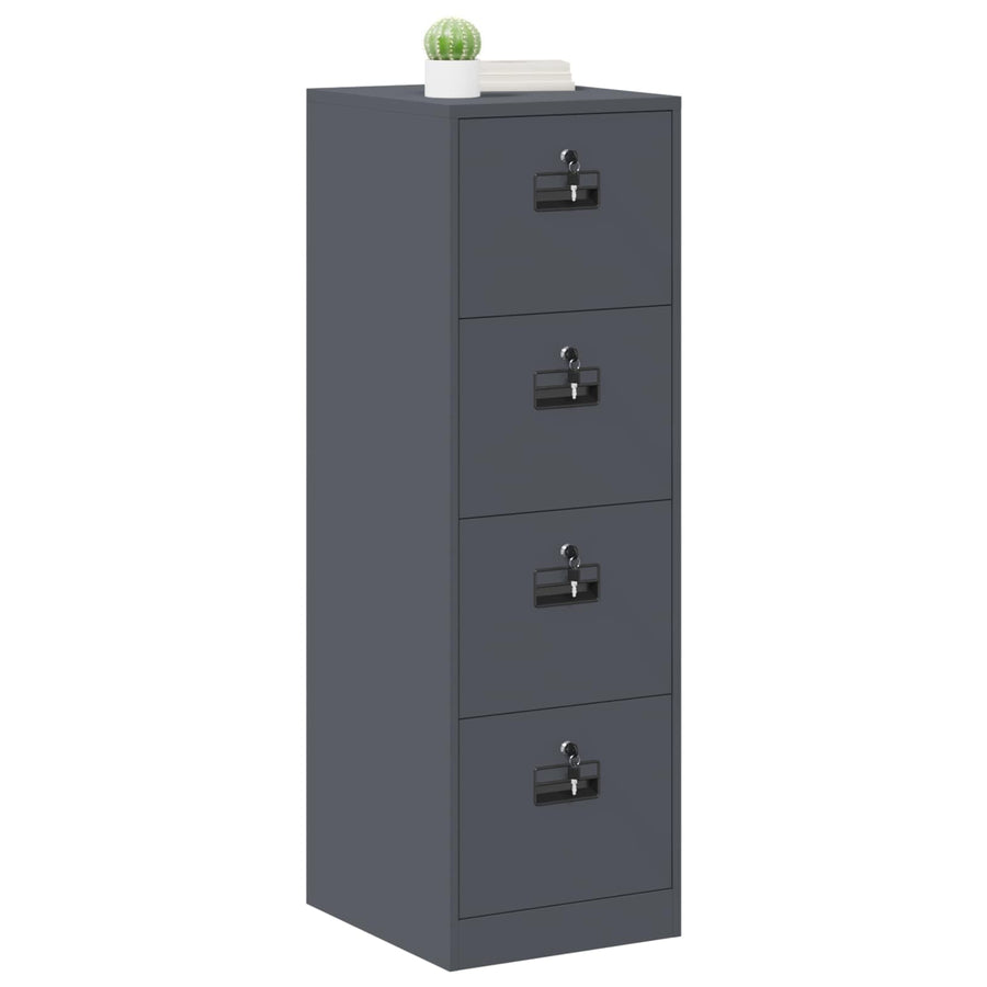 Bestandenkast Met Lade 2 Pcs 44 X 50 X 106,5 Cm Antraciet