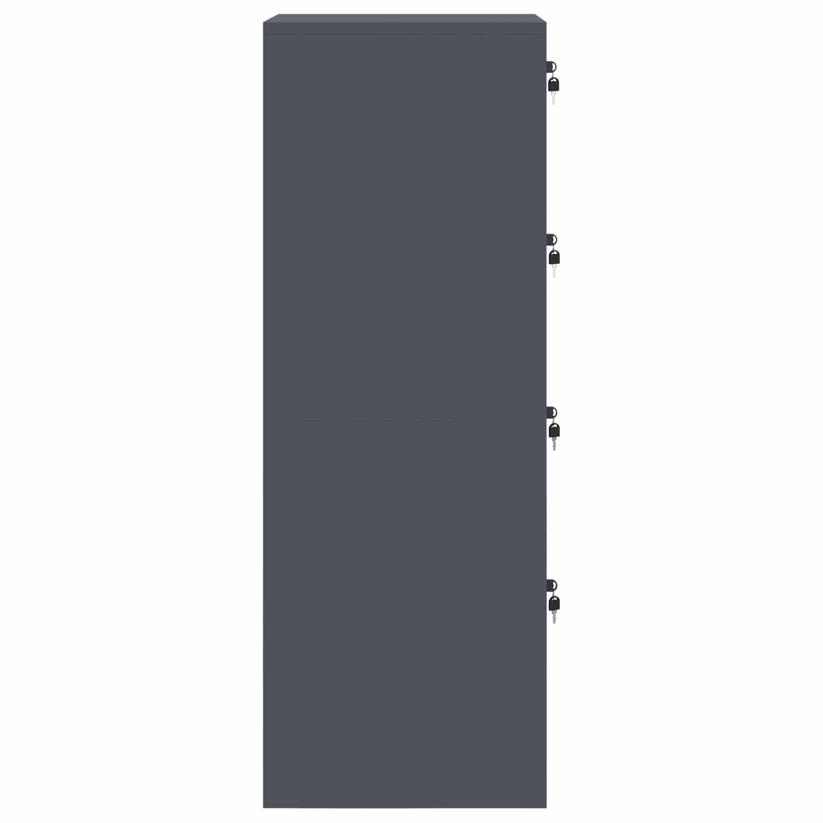Bestandenkast Met Lade 2 Pcs 44 X 50 X 106,5 Cm Antraciet