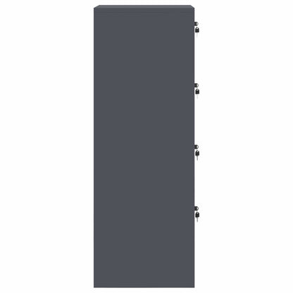 Bestandenkast Met Lade 2 Pcs 44 X 50 X 106,5 Cm Antraciet