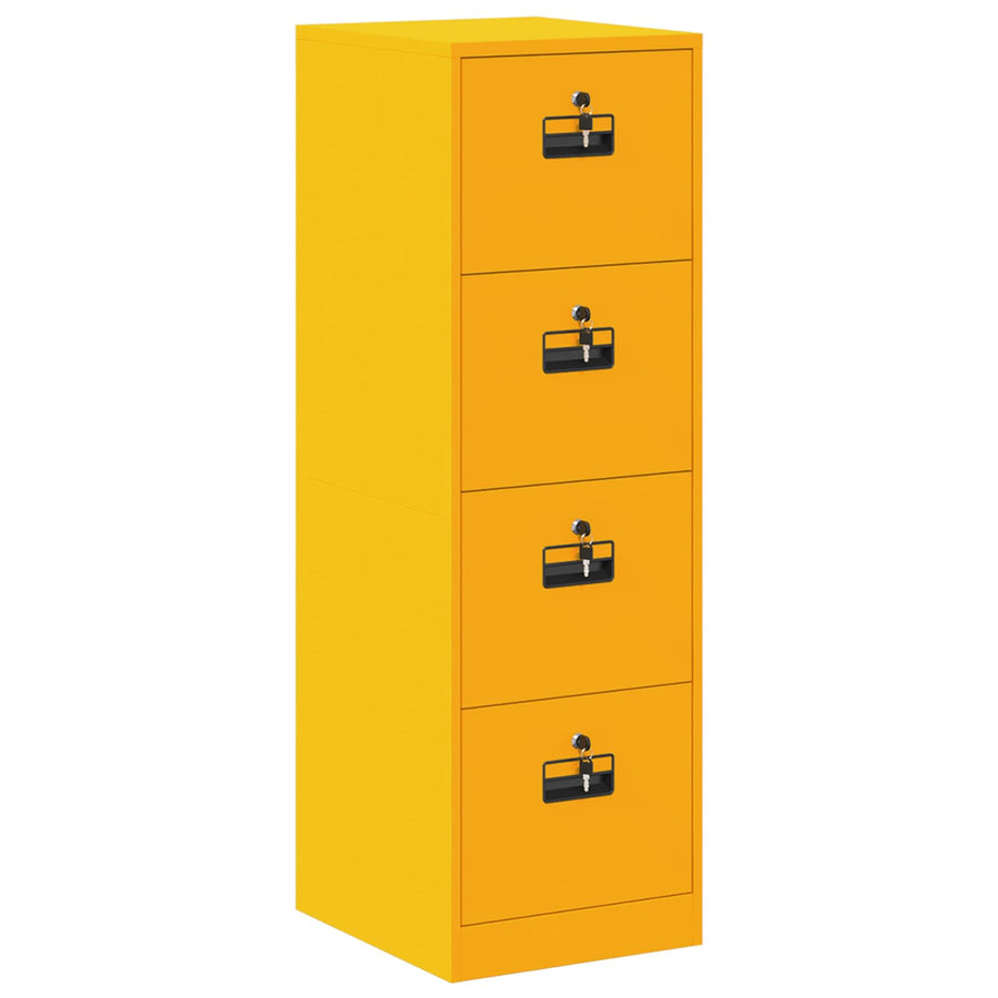 Bestandenkast met lade 2 pcs Mosterdgeel 44 x 50 x 106,5 cm