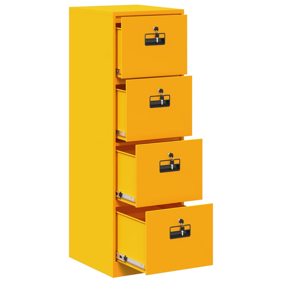 Bestandenkast met lade 2 pcs Mosterdgeel 44 x 50 x 106,5 cm
