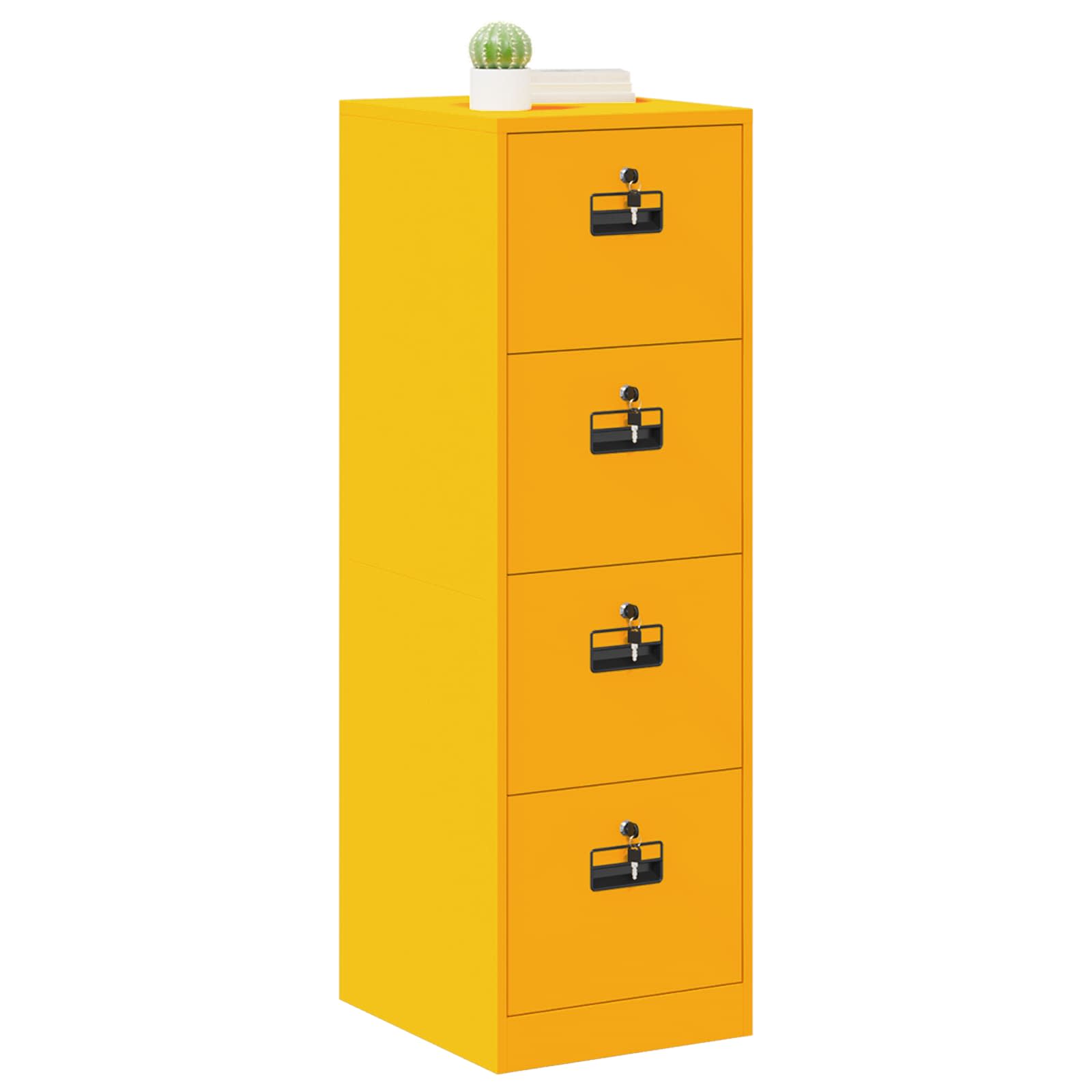 Bestandenkast met lade 2 pcs Mosterdgeel 44 x 50 x 106,5 cm