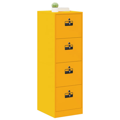 Bestandenkast met lade 2 pcs Mosterdgeel 44 x 50 x 106,5 cm