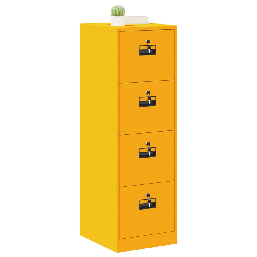 Bestandenkast met lade 2 pcs Mosterdgeel 44 x 50 x 106,5 cm