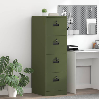 Bestandenkast met lade 2 pcs Olijf Groen 44 x 50 x 106,5 cm