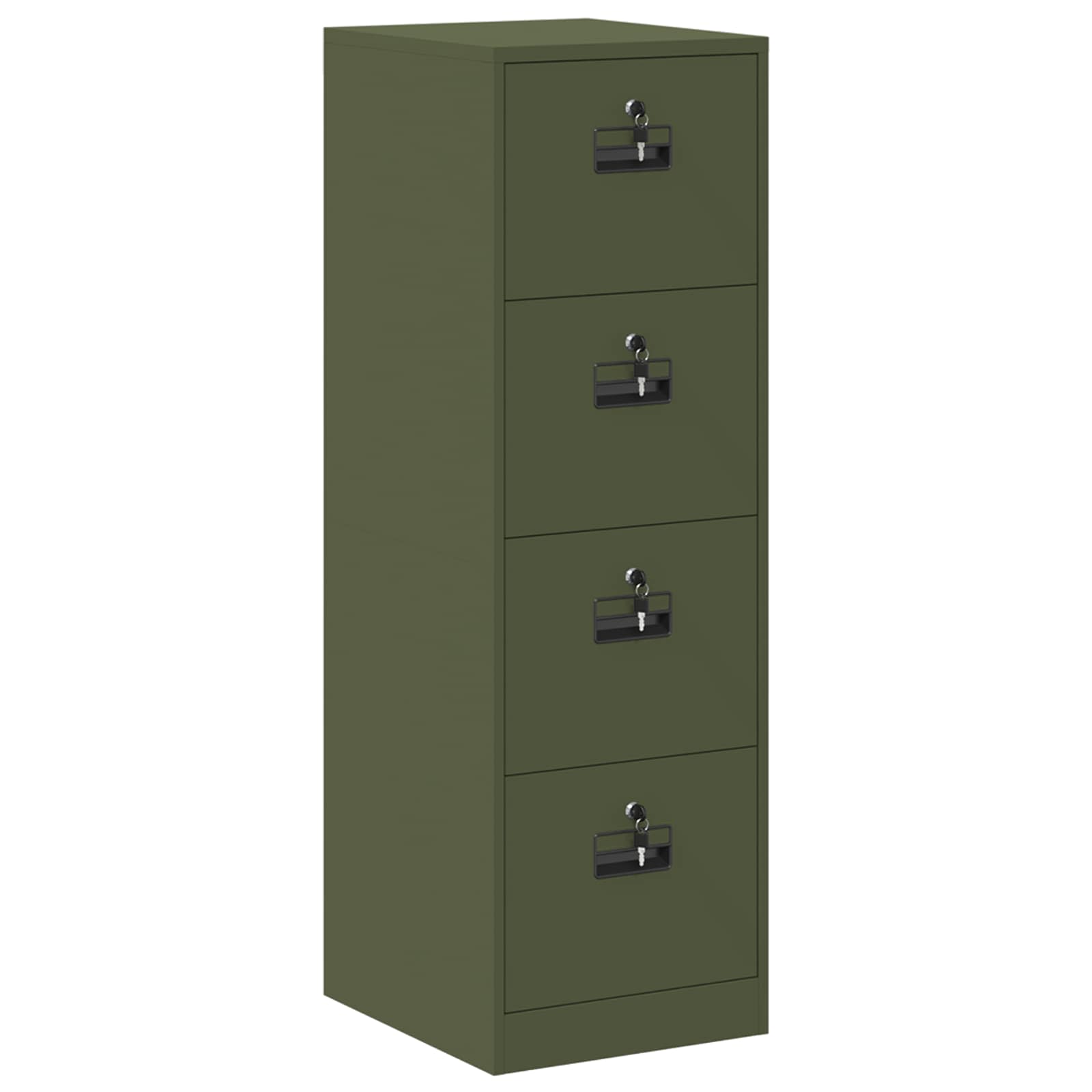 Bestandenkast met lade 2 pcs Olijf Groen 44 x 50 x 106,5 cm