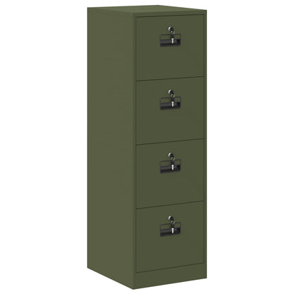 Bestandenkast met lade 2 pcs Olijf Groen 44 x 50 x 106,5 cm