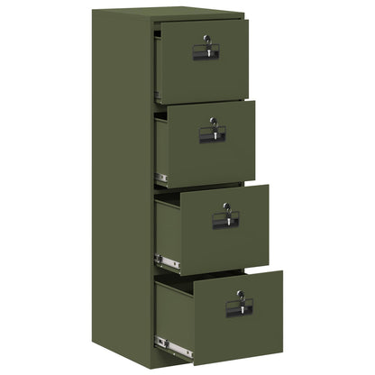 Bestandenkast met lade 2 pcs Olijf Groen 44 x 50 x 106,5 cm