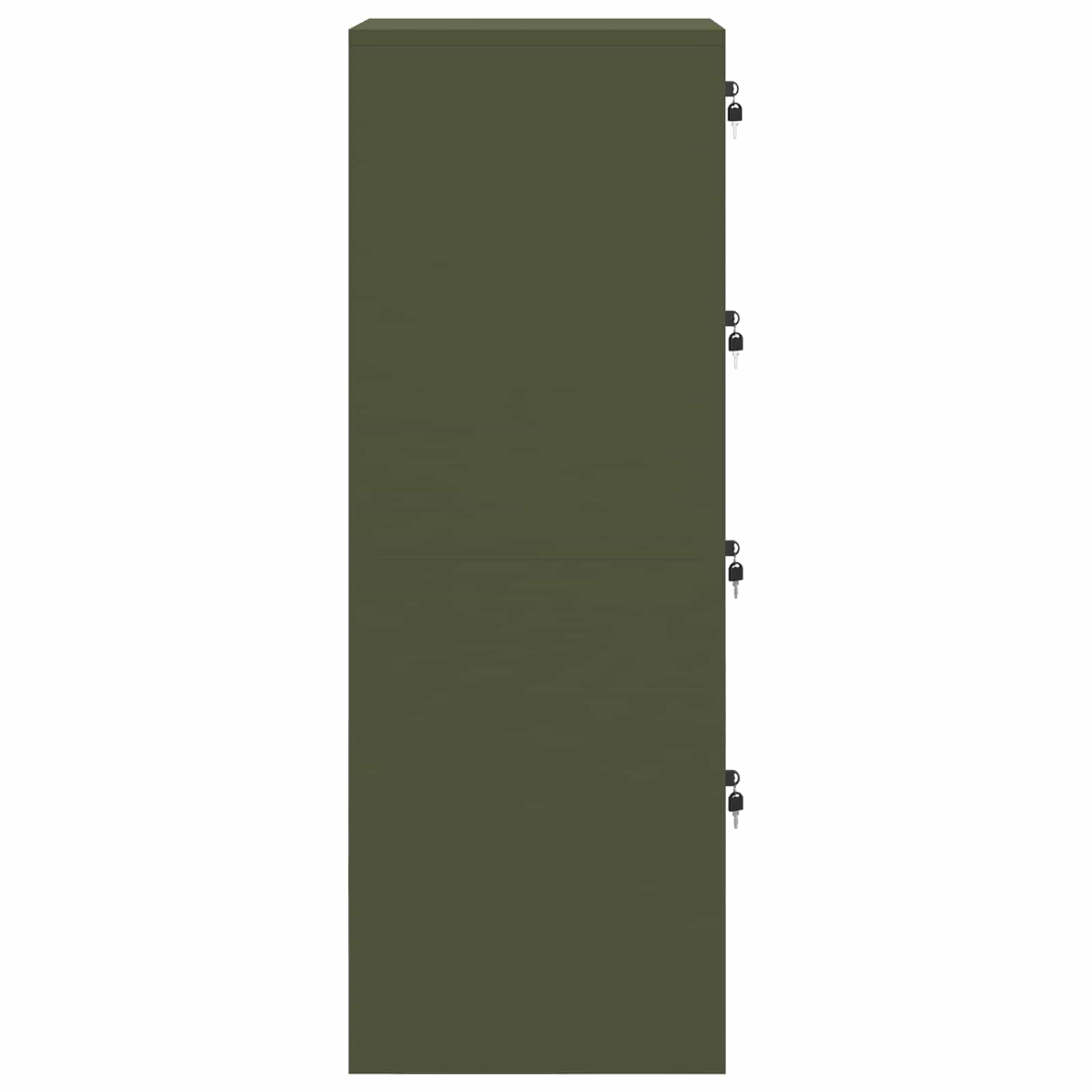 Bestandenkast met lade 2 pcs Olijf Groen 44 x 50 x 106,5 cm