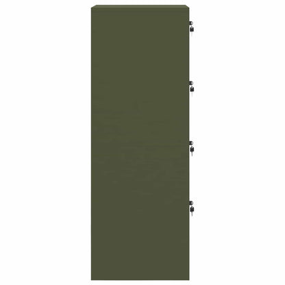 Bestandenkast met lade 2 pcs Olijf Groen 44 x 50 x 106,5 cm