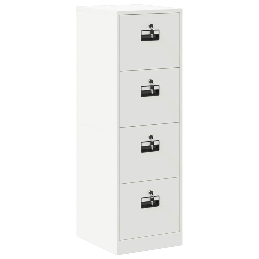 Bestandenkast 2 Pcs 44 X 50 X 106,5 Cm Koudgewalst Staal Wit