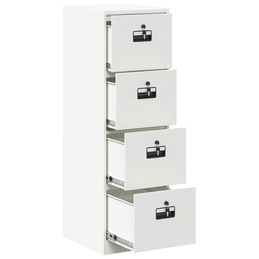 Bestandenkast 2 Pcs 44 X 50 X 106,5 Cm Koudgewalst Staal Wit
