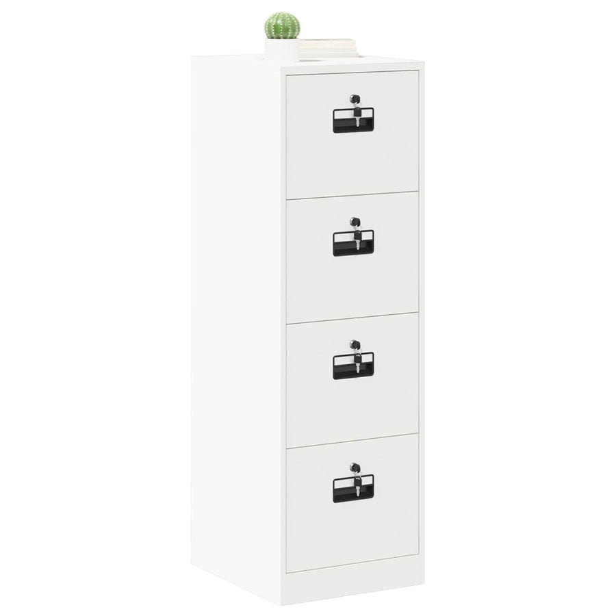 Bestandenkast 2 Pcs 44 X 50 X 106,5 Cm Koudgewalst Staal Wit