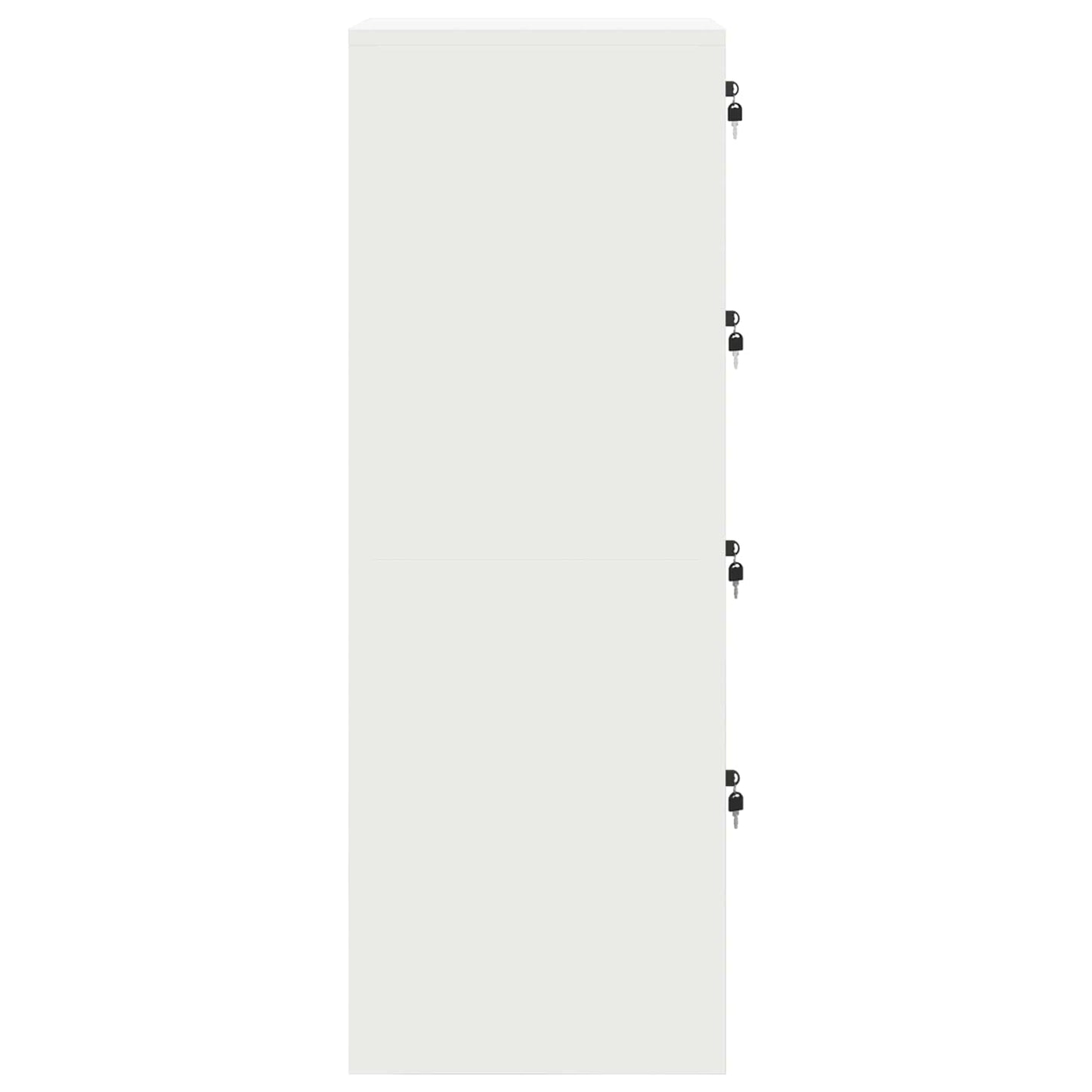 Bestandenkast 2 Pcs 44 X 50 X 106,5 Cm Koudgewalst Staal Wit