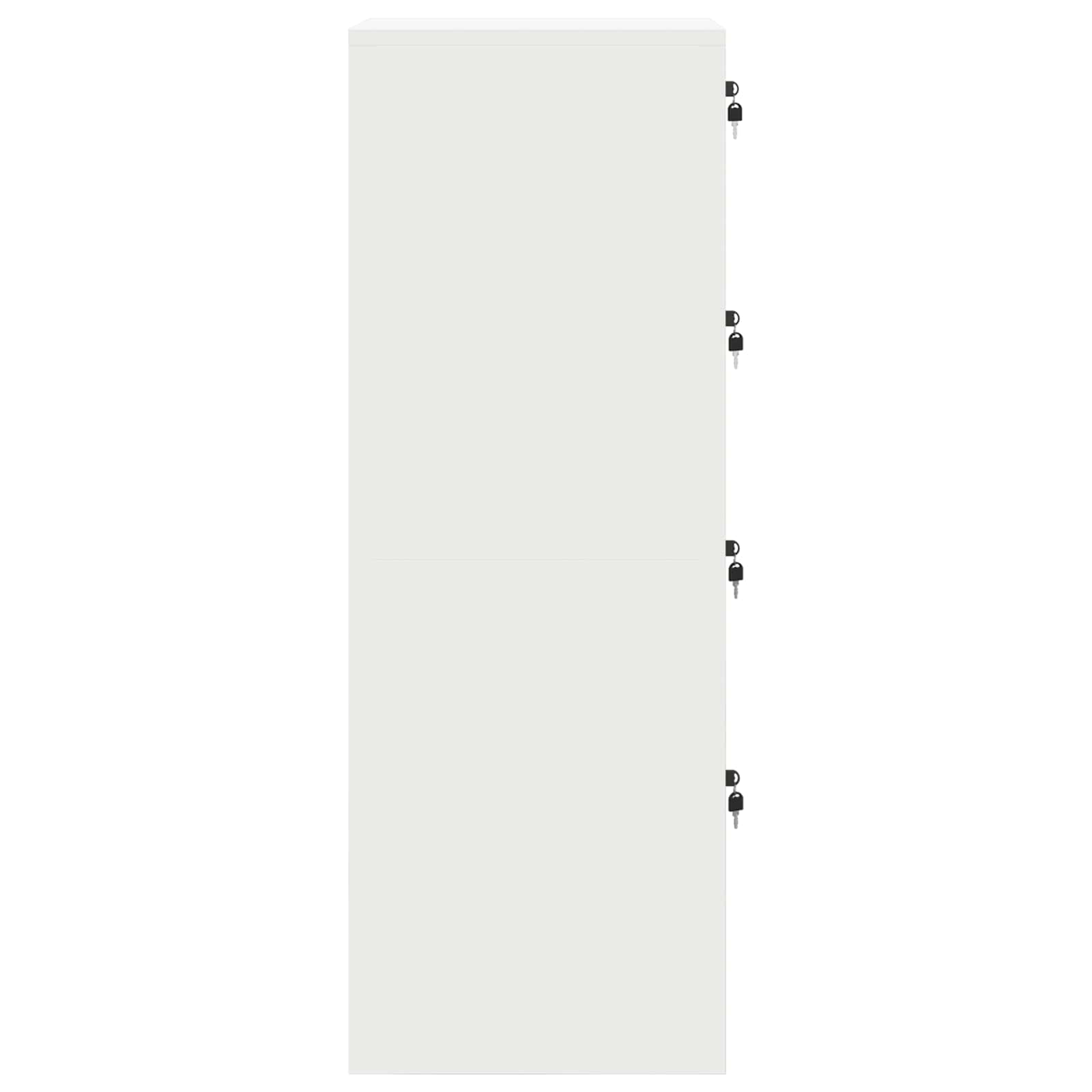 Bestandenkast 2 Pcs 44 X 50 X 106,5 Cm Koudgewalst Staal Wit