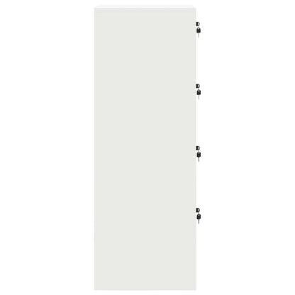 Bestandenkast 2 Pcs 44 X 50 X 106,5 Cm Koudgewalst Staal Wit