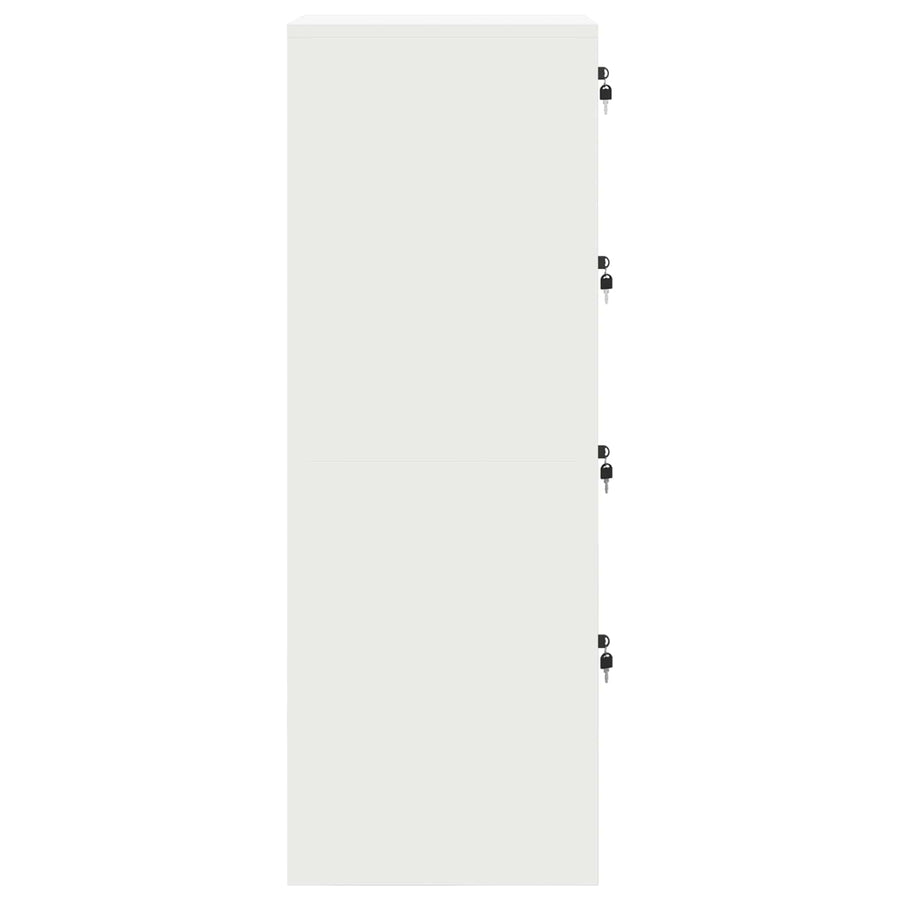 Bestandenkast 2 Pcs 44 X 50 X 106,5 Cm Koudgewalst Staal Wit