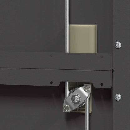 Opbergkast 2 Pcs Koudgewalst Staal 90 x 40 x 140 cm Zwart