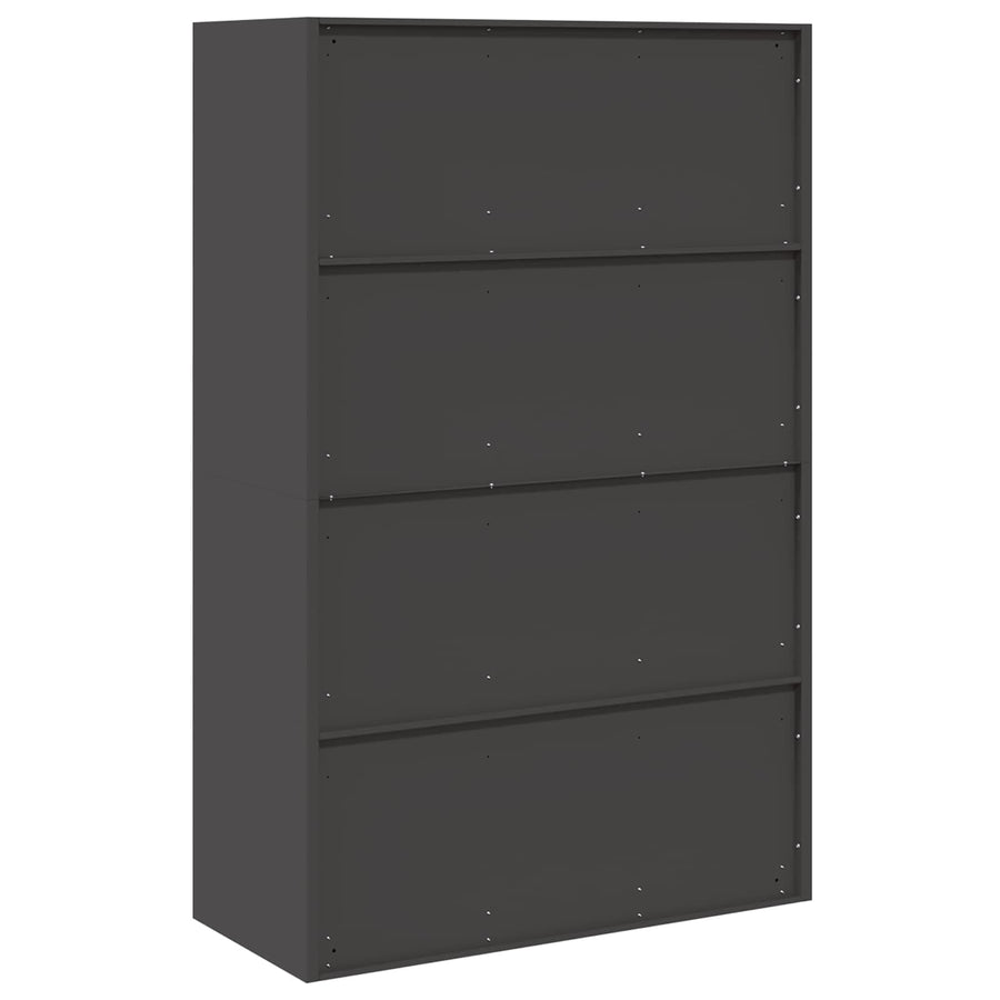 Opbergkast Zwart 90 x 40 x 140 cm Staal