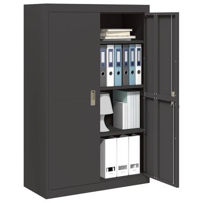 Opbergkast 2 Pcs Koudgewalst Staal 90 x 40 x 140 cm Zwart