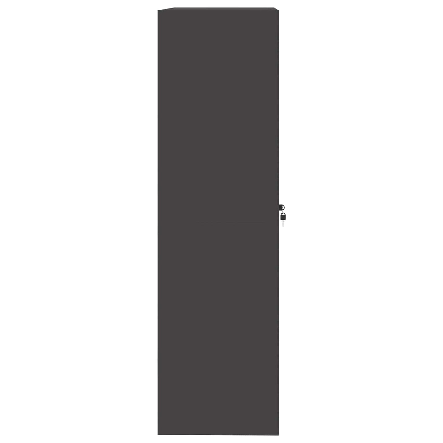 Opbergkast 2 Pcs Koudgewalst Staal 90 x 40 x 140 cm Zwart