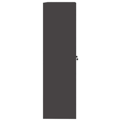 Opbergkast 2 Pcs Koudgewalst Staal 90 x 40 x 140 cm Zwart