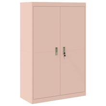 Opbergkast 2 Pcs Koudgewalst Staal 90 x 40 x 140 cm Roze