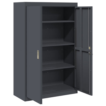 Opbergkast Antraciet 90 x 40 x 140 cm Staal