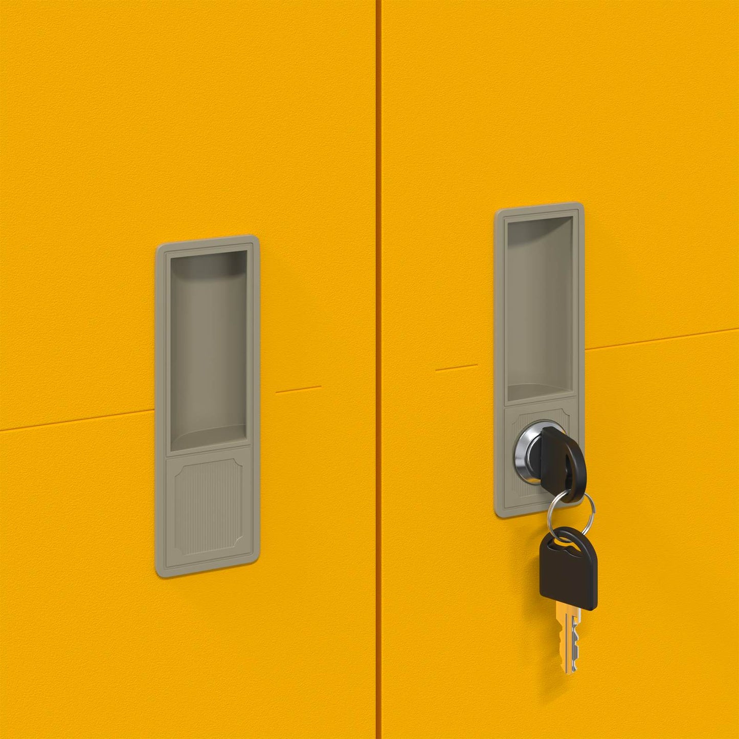 Opbergkast 2 Pcs Koudgewalst Staal 90 x 40 x 140 cm Mosterdgeel