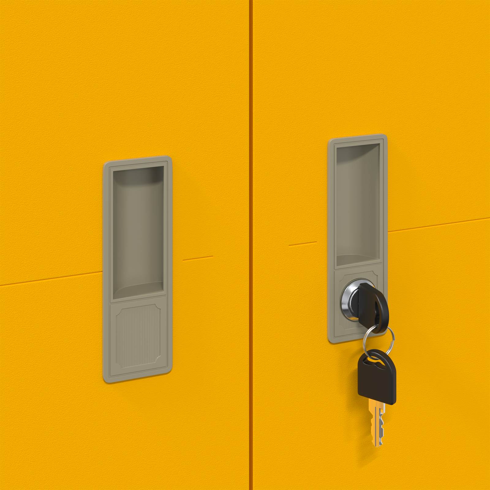 Opbergkast 2 Pcs Koudgewalst Staal 90 x 40 x 140 cm Mosterdgeel