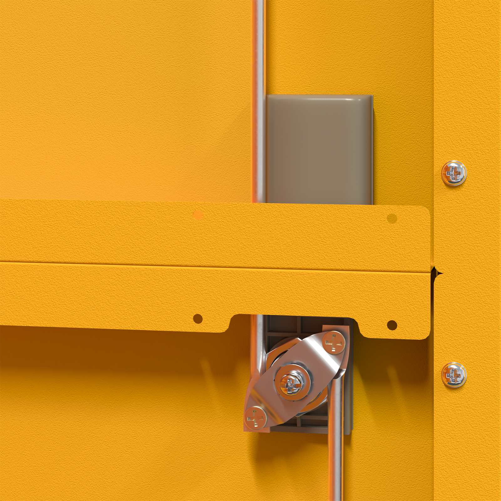 Opbergkast 2 Pcs Koudgewalst Staal 90 x 40 x 140 cm Mosterdgeel