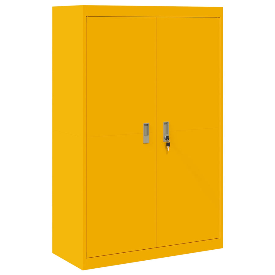 Opbergkast Mosterdgeel 90 x 40 x 140 cm Staal
