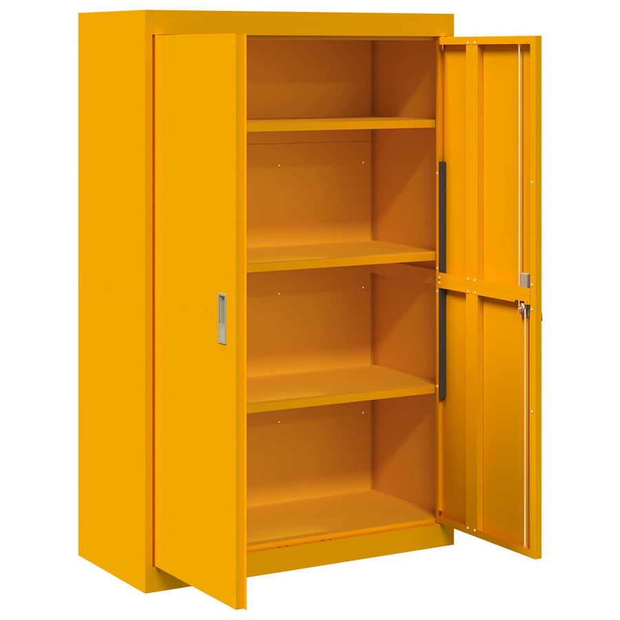 Opbergkast Mosterdgeel 90 x 40 x 140 cm Staal