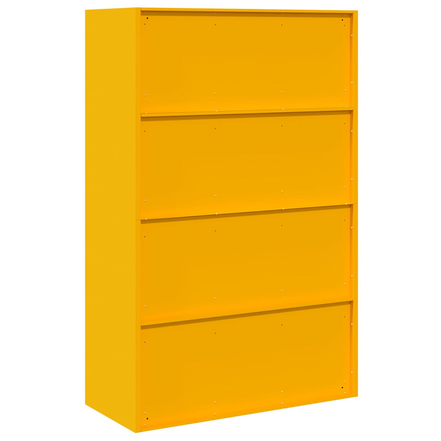 Opbergkast Mosterdgeel 90 x 40 x 140 cm Staal