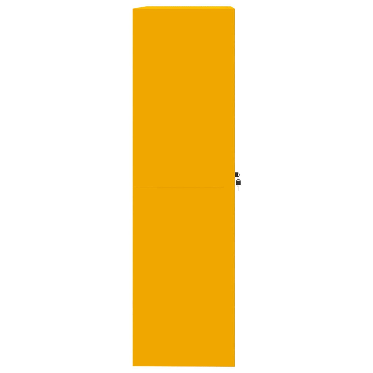 Opbergkast 2 Pcs Koudgewalst Staal 90 x 40 x 140 cm Mosterdgeel