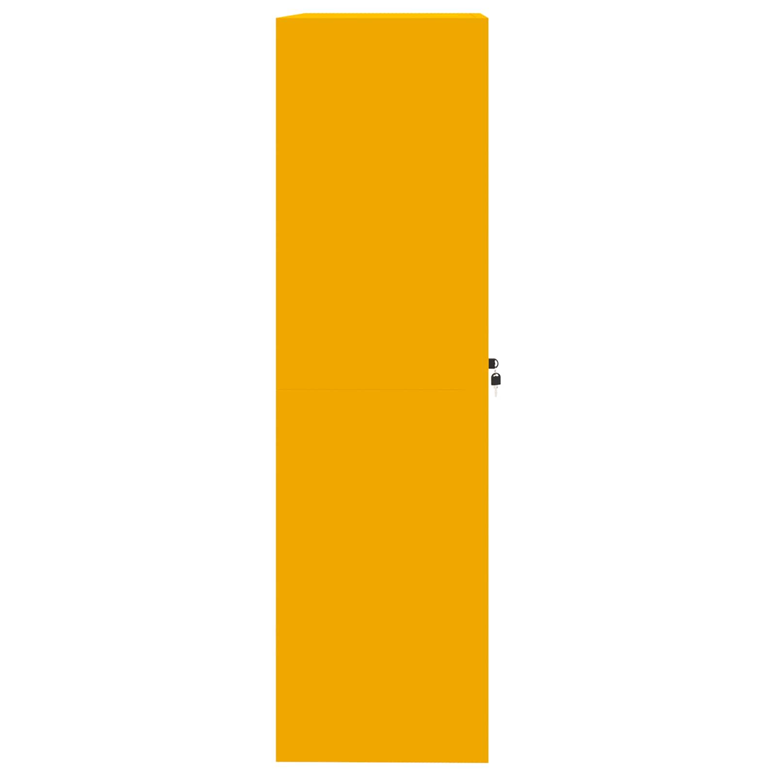 Opbergkast 2 Pcs Koudgewalst Staal 90 x 40 x 140 cm Mosterdgeel