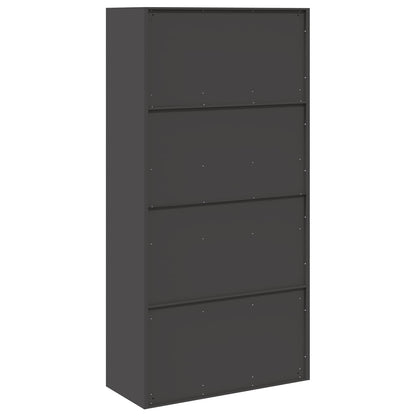 Opbergkast Zwart 90 x 40 x 180 cm Staal