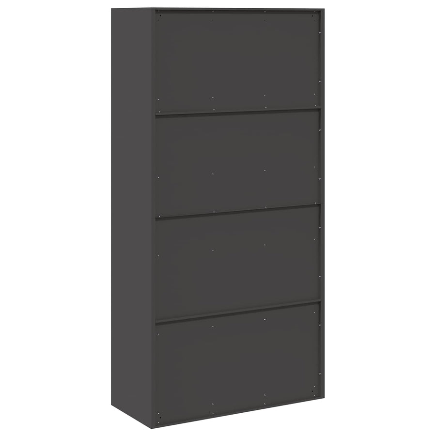Opbergkast Zwart 90 x 40 x 180 cm Staal