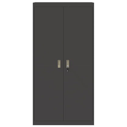 Opbergkast Zwart 90 x 40 x 180 cm Staal