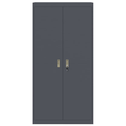Opbergkast Antraciet 90 x 40 x 180 cm Staal