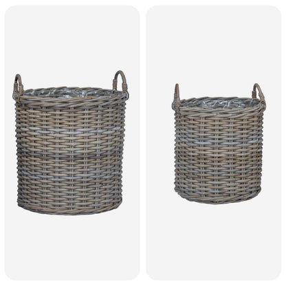 Plantermand met opslag 2 pcs Grijs Lacak Riet