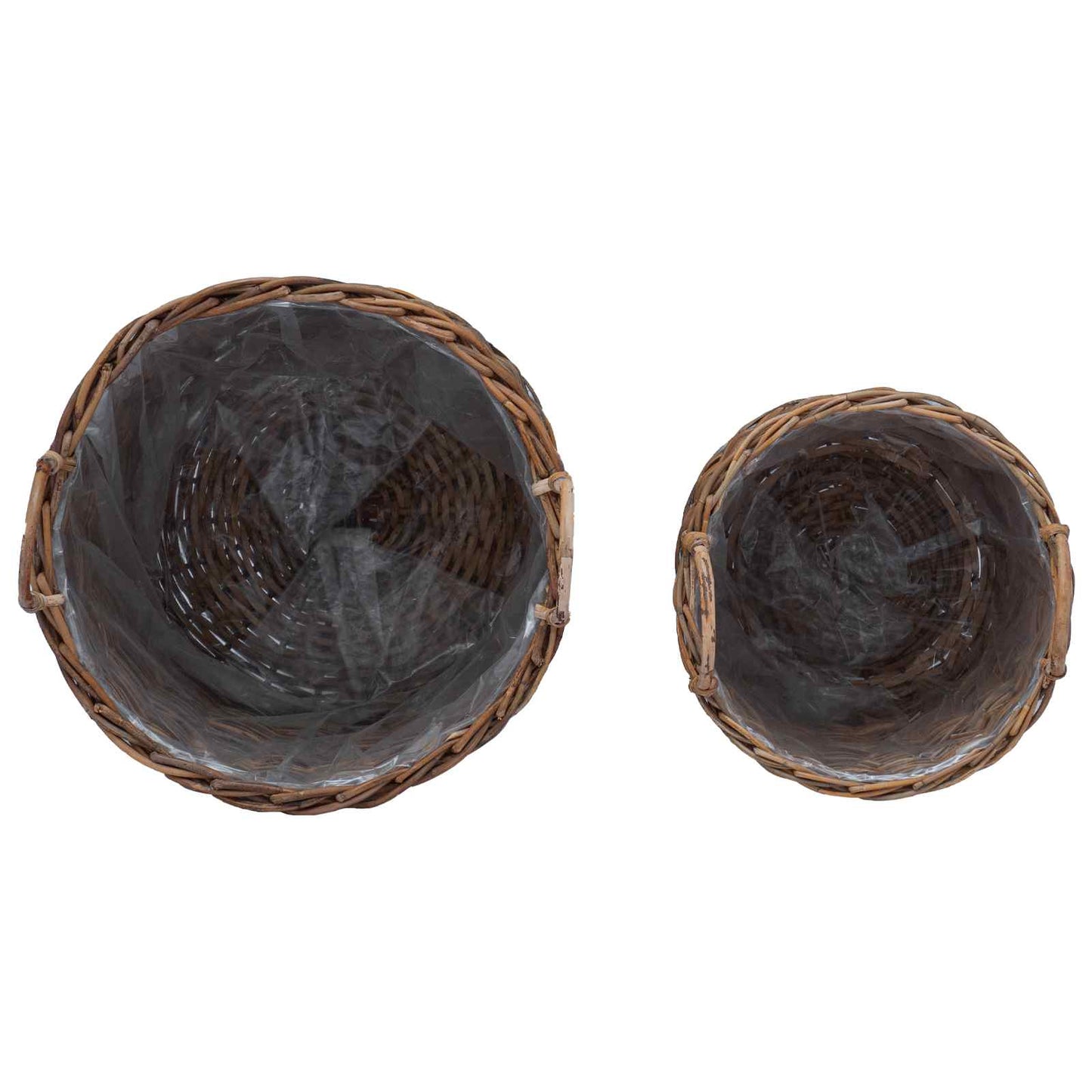 Plantermand met opslag 2 pcs Bruin Lacak Riet